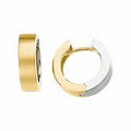 14K White/Yellow 14 mm Hinged Earrings